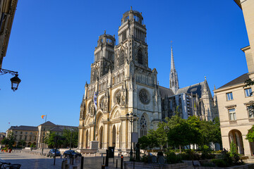 Orléans Cathedral of Sainte Croix ("Holy Cross") in the French department of Loiret in the Center of France