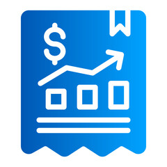 This is the Sale Report icon from the Accounting icon collection with an solid gradient style