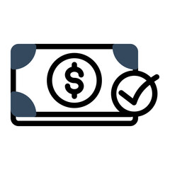 This is the Cash icon from the Accounting icon collection with an mixed color style