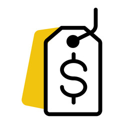 This is the Dollar Tag icon from the Accounting icon collection with an mixed color style