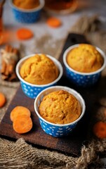 Carrot cupcakes for Easter holiday
