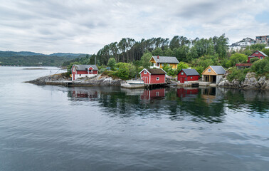Fototapeta na wymiar Norway coast. village