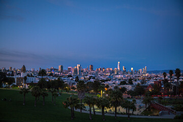 San Francisco Dolores Park dusk