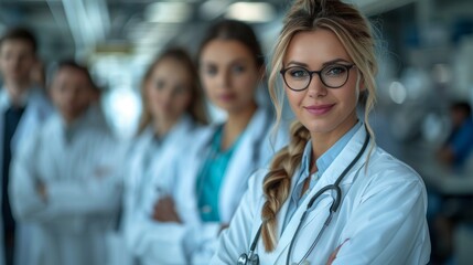 Healthcare Professionals Collaborating in a Hospital Office or Clinic Generative AI