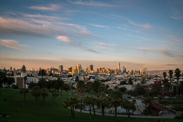 San Francisco Dolores Park sunset