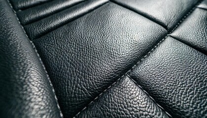 seamless dark black leather background pattern tileable closeup textile texture of soft plush luxury cow hide or other creature or animal skin a high resolution fashion backdrop 3d rendering