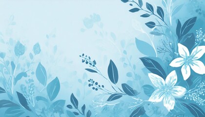 Fototapeta na wymiar soft blue floral background