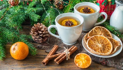 warm and inviting christmas aromas fill the kitchen background