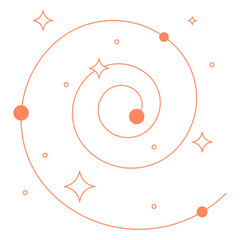 Obraz premium Minimalist Cosmic Vintage