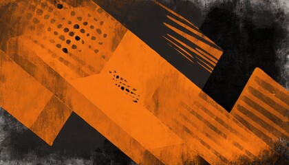 orange and black dark abstract grunge background
