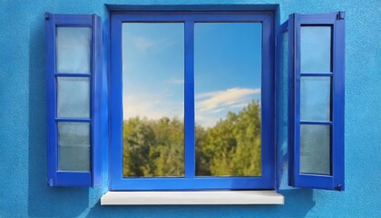 Generated image of blue window frame