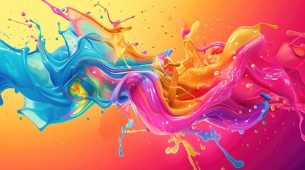 Happy Holi, Vector Illustration Of Abstract Colorful Background