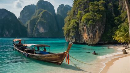 Fototapeta na wymiar magnificent beach in Thailand