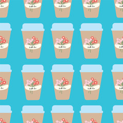 cup of coffe 1 coffee, cup, tea, mug, kitchen, vector, pattern, isolated, breakfast, plant, vintage, background, cafe, drink, seamless, glass, decoration, graphic, leaves, kettle, sketch, blue, collec