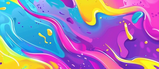 colorful Liquid marbling paint background - obrazy, fototapety, plakaty