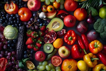 Fototapeta na wymiar Abundant Harvest:A Captivating Display of Fresh,Vibrant Produce