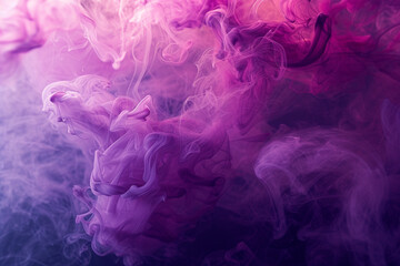 A fluid and graceful viva magenta smoke display, with light and splashes, forming a captivating abstract background, inspired by ink dispersing in water