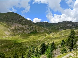 Hiking trail through the French Alpine foothills