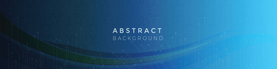 Abstract background social media banner technology with linkedin banner template