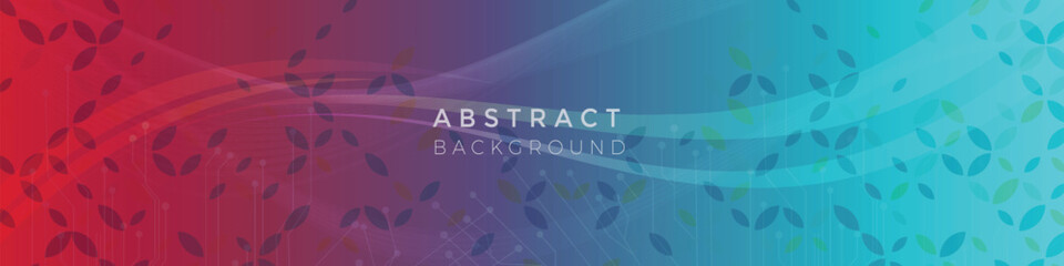 Gradient abstract technology linkedin banner design