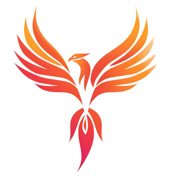 Phoenix is flying design isolated on a transparent background