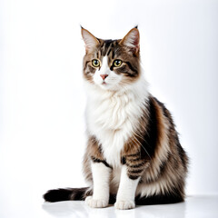 shorthair cat isolated on a white background