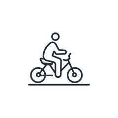 cycling icon. vector.Editable stroke.linear style sign for use web design,logo.Symbol illustration.