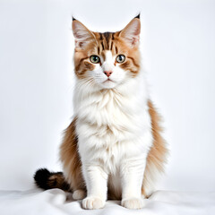 Obraz premium cat on white background