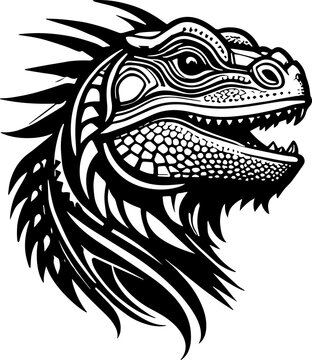  Iguana or lizard icon isolated on white background
