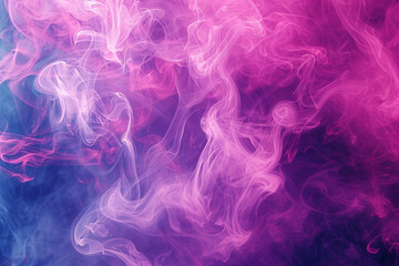 Flowing light viva magenta smoke with splashes, creating an abstract background illustration resembling ink in water, with a vibrant and dynamic appearance
