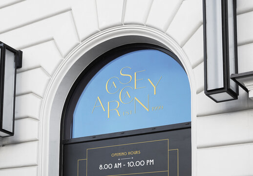 Restaurant Window Sign Mockup