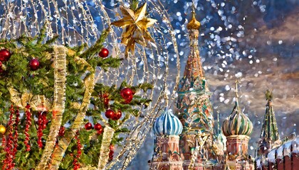 Fototapeta premium Generated image of winter holidays