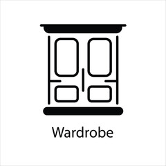 Wardrobe  vector icon