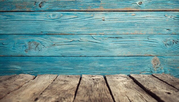 vintage beach wood background old weathered wooden plank painted in blue color