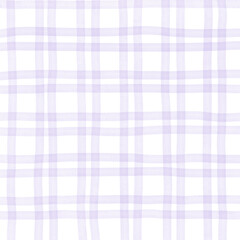 Purple Plaid Hand Drawn Background Overlay