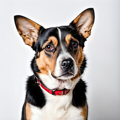 jack russell terrier dog portrait on a white background