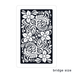 Back side of a playing card. Bridge size