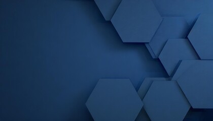 hexagonal dark blue background texture 3d illustration 3d rendering