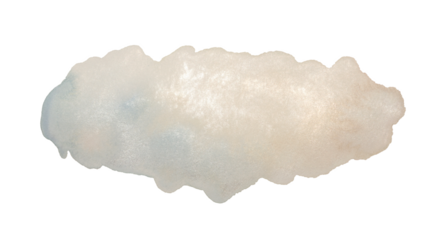 PNG Beige nacre Gold glitter metallic ink watercolor smear brushstroke stain blot on transparent background.