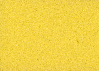 Close up yellow natural sponge texture. Abstract porous background.