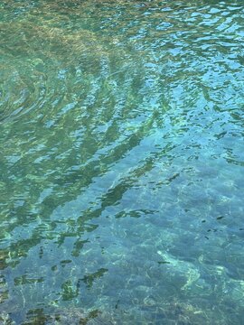 Ripples sea clear turquoise glittering surface