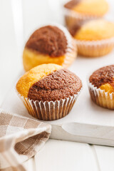 Close Up of a Muffin on a white Table