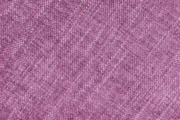 Coarse weave jacquard fabric texture background, pink cloth texture. Textile background, furniture textile material, wallpaper, backdrop. Textile structure close up.