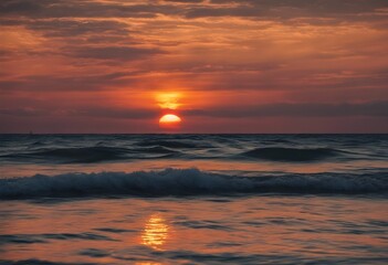 Obraz premium A Sunset over the sea