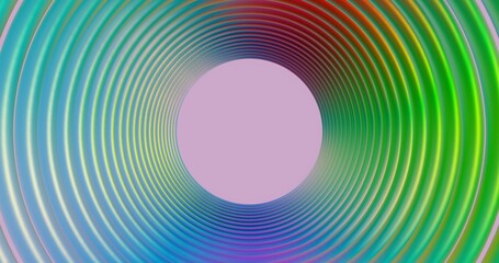Abstract architecture background colorful illusion tunnel 3d render
