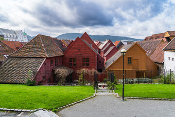Wooden House in Bryggen on Bergen - 763565705