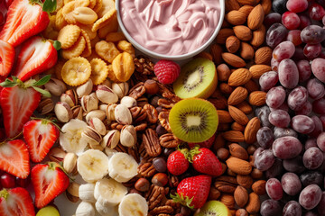 Colorful Healthy Snacks Selection