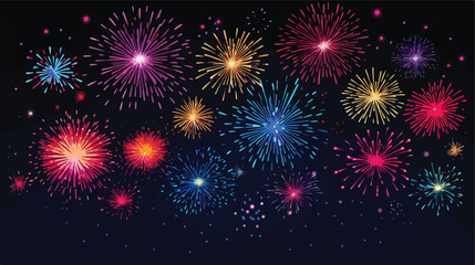 Fototapeta na wymiar Background with fireworks. Salute holiday design. 