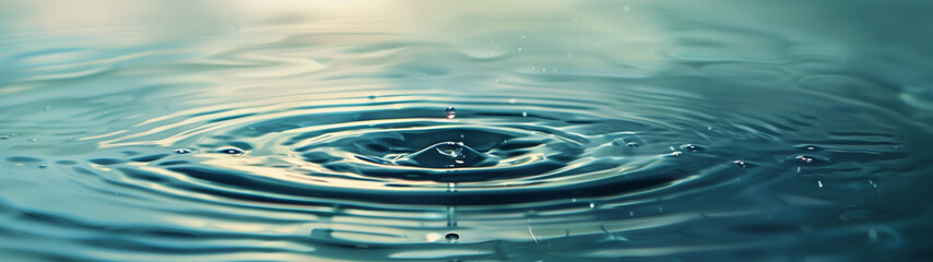 Purity in Motion: Water Drop Creating Ripple Circles