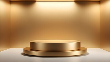 3D podium gold. Background for cosmetics. Background for the product. Background for banner. Background for advertising
